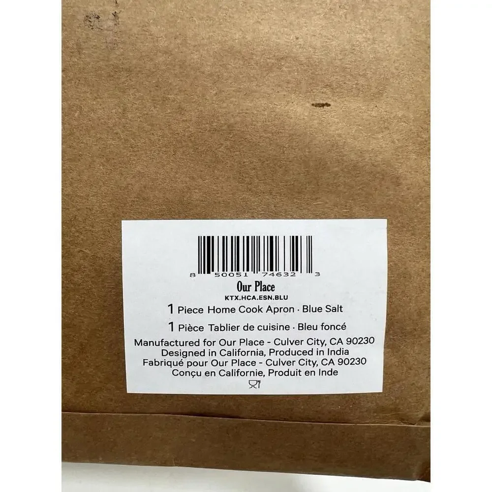 Our Place Home Cook Apron Blue Salt Once Size Sealed NIP BBQ Summer